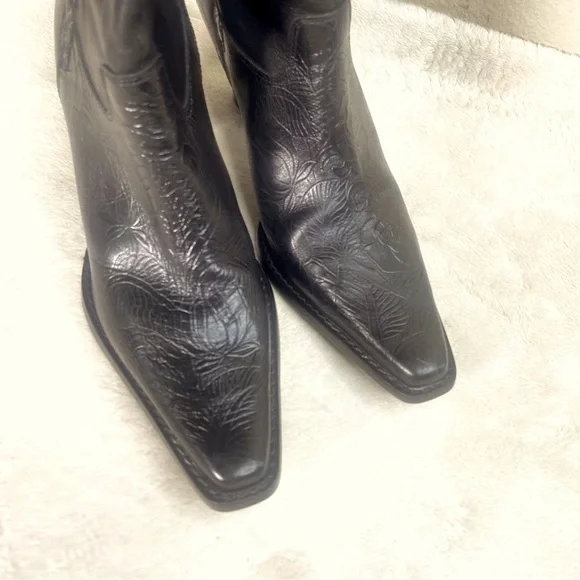 Antonio Melani Tooled Cowgirl Mid Boots - Picture 5 of 15